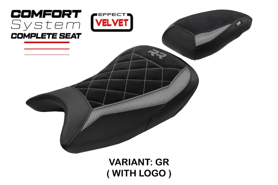 Complete seat compatible - BMW S 1000 RR 2019-2026 - mod Varel Velvet Comfort System