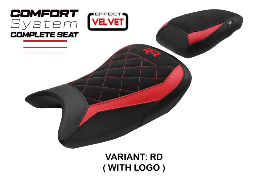 Komplette Sitzbank kompatibel - BMW S 1000 RR 2019-2026 - mod Varel Velvet Comfort System