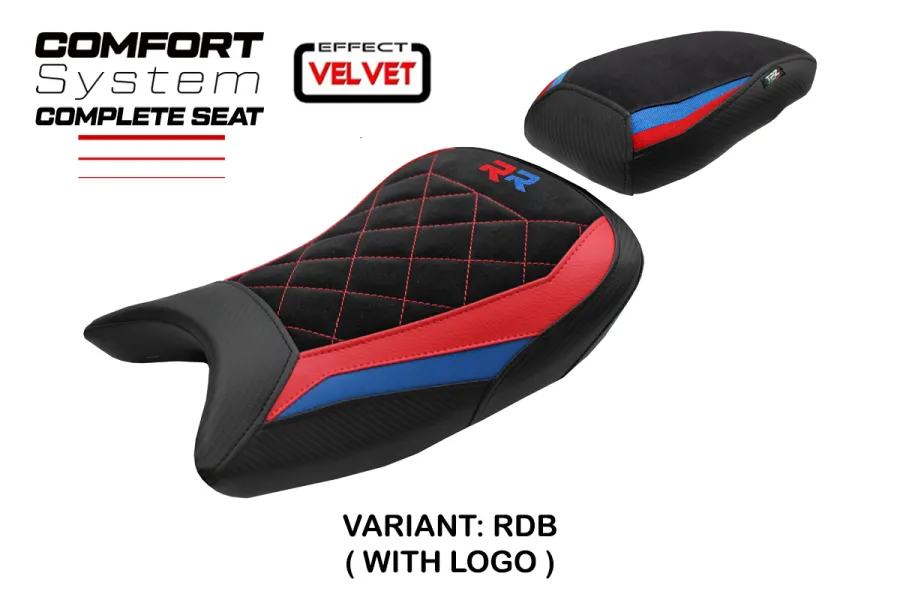Complete seat compatible - BMW S 1000 RR 2019-2026 - mod Varel Velvet Comfort System
