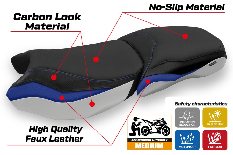 Rivestimento sella compatibile BMW R 1250 GS Adventure (19-22) modello Mapello comfort system