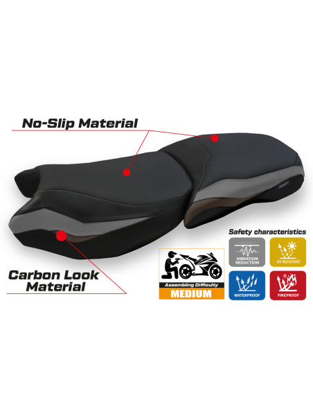 Housse de selle compatible BMW R 1250 GS Adventure (19-22) modèle Racconigi 3 comfort system