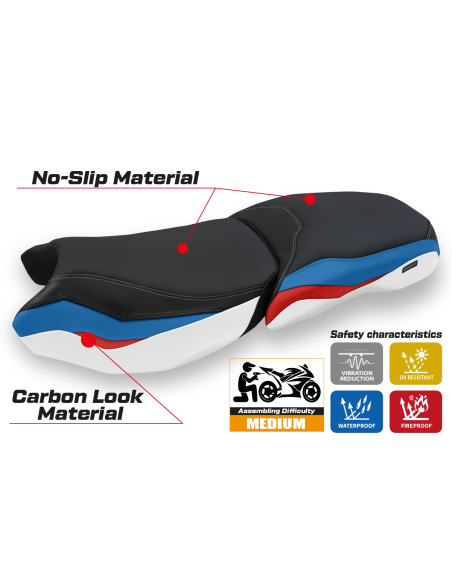 Seat cover compatible BMW R 1250 GS Adventure (19-22) Racconigi comfort system model
