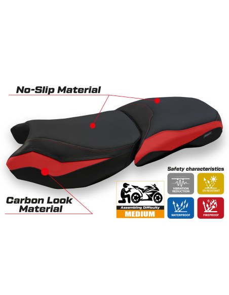 Housse de selle compatible BMW R 1250 GS Adventure (19-22) modèle Racconigi 4 comfort system