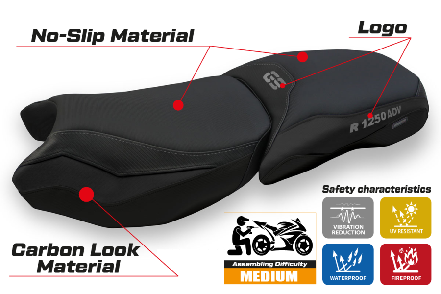 Rivestimento sella compatibile - BMW R 1250 GS Adventure 2019 - 2024 - heating Comfort System
