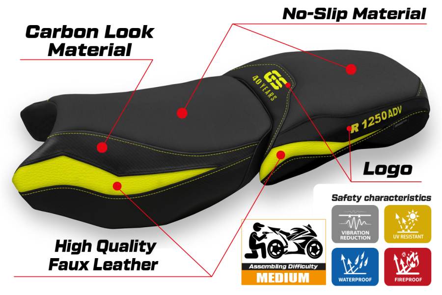 Rivestimento sella compatibile - BMW R 1250 GS Adventure 2019 - 2024 - heating Comfort System