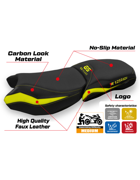 Sitzbezug kompatibel - BMW R 1250 GS Adventure 2019 - 2024 - heating Comfort System