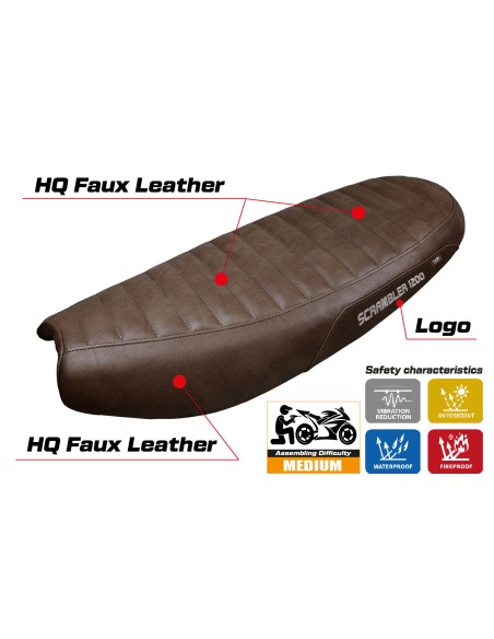 Housse de selle compatible - Triumph Scrambler 1200 2019-2025 - mod Hull