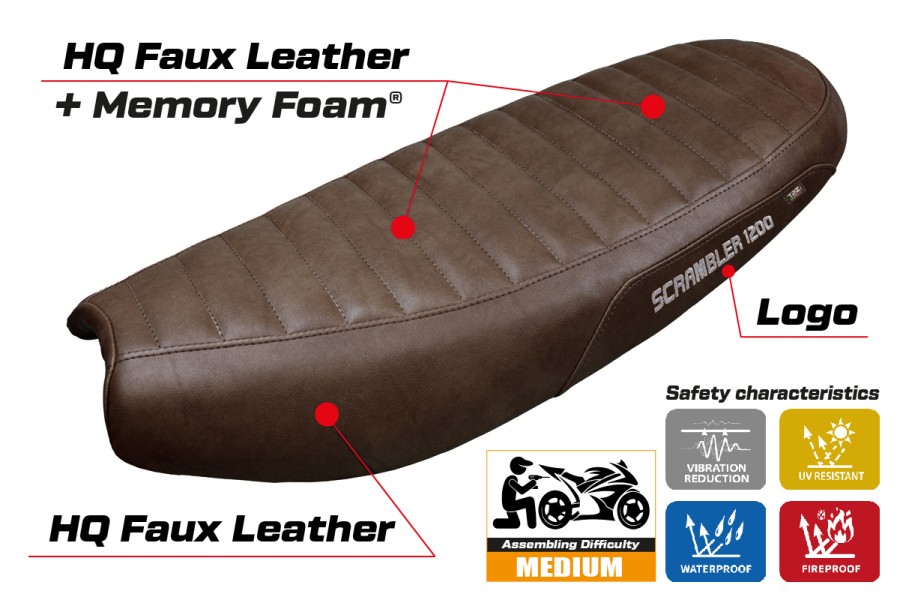 Sitzbezug kompatibel - Triumph Scrambler 1200 2019-2026 - mod Hull Comfort System