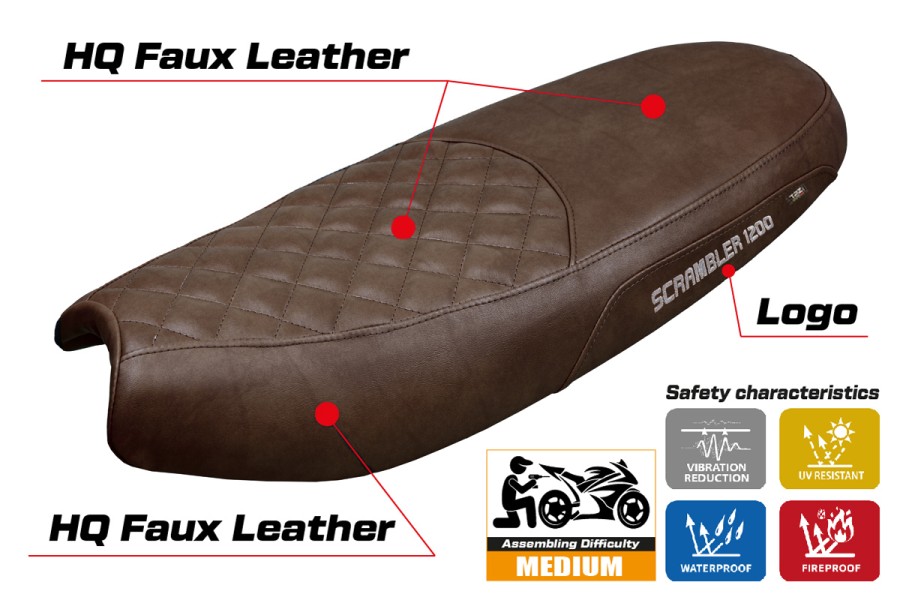 Rivestimento sella compatibile - Triumph Scrambler 1200 2019-2026 - mod Watford