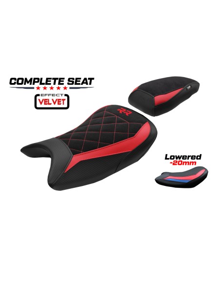 Sella completa compatibile - BMW S 1000 RR 2019-2026 - mod Varel Velvet - Ribassata
