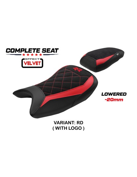 Sella completa compatibile - BMW S 1000 RR 2019-2026 - mod Varel Velvet - Ribassata
