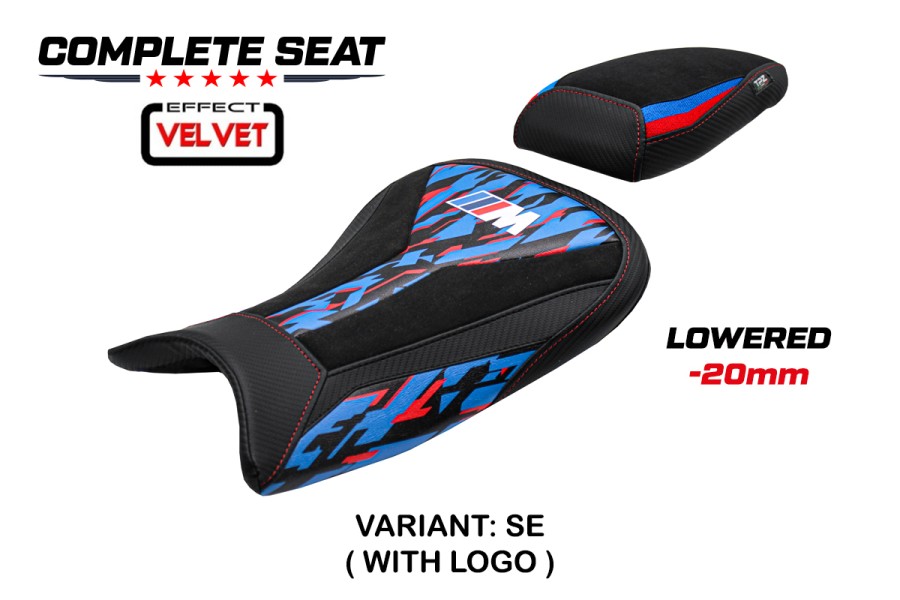 Sella completa compatibile - BMW S 1000 RR 2019-2026 - mod Varel Velvet Special Edition - Ribassata