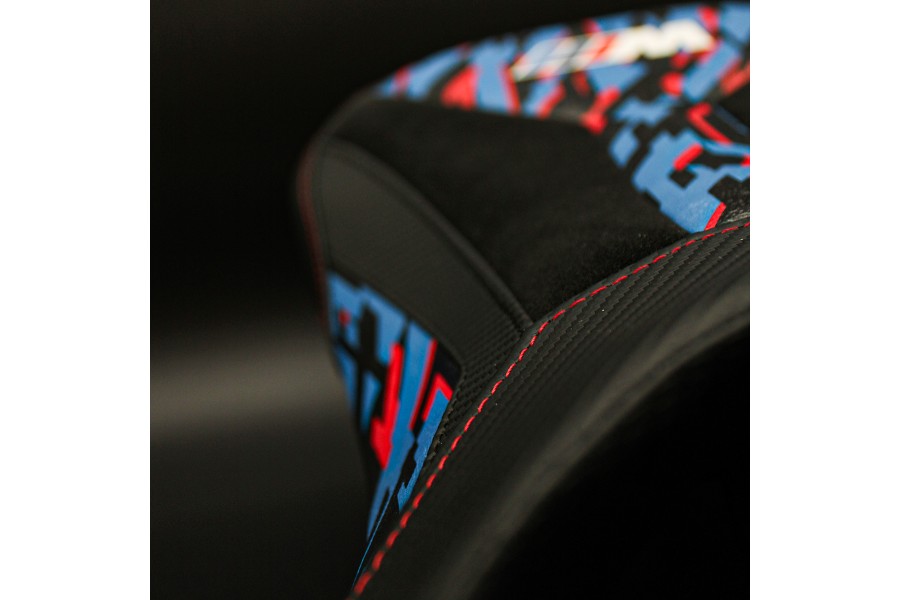 Komplette Sitzbank kompatibel - BMW S 1000 RR 2019-2026 - mod Varel Velvet Special Edition - Gesenkt