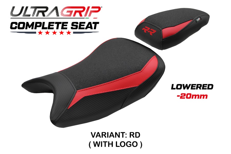 Sella completa compatibile - BMW S 1000 RR 2019-2026 - mod Varel Ultragrip - Ribassata