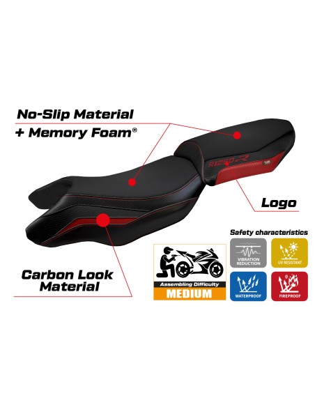 Funda de asiento compatible BMW R 1250 R (19-22) modelo Puma comfort system