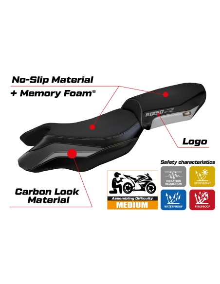 Seat cover compatible BMW R 1250 R (19-22) Puma special color comfort system model