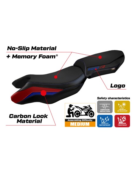 Funda de asiento compatible BMW R 1250 R (19-22) modelo Puma special color comfort system