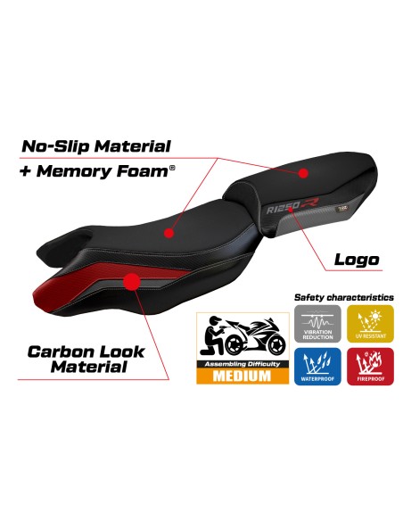 Housse de selle compatible BMW R 1250 R (19-22) modèle Puma special color comfort system