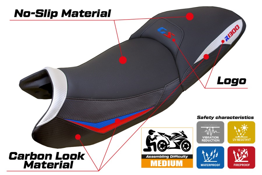 Funda de asiento compatible - BMW R 1300 GS Touring 2023-2026 - heating Comfort System