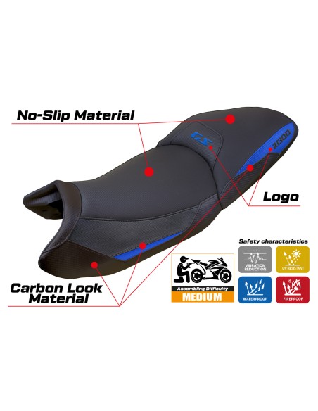 Funda de asiento compatible - BMW R 1300 GS Touring 2023-2025 - mod Ahus Comfort System