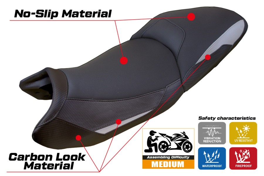 Rivestimento sella compatibile - BMW R 1300 GS Touring 2023-2026 - mod Ahus Comfort System