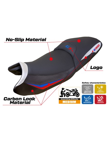 Seat cover compatible - BMW R 1300 GS Touring 2023-2025 - mod Ahus Comfort System