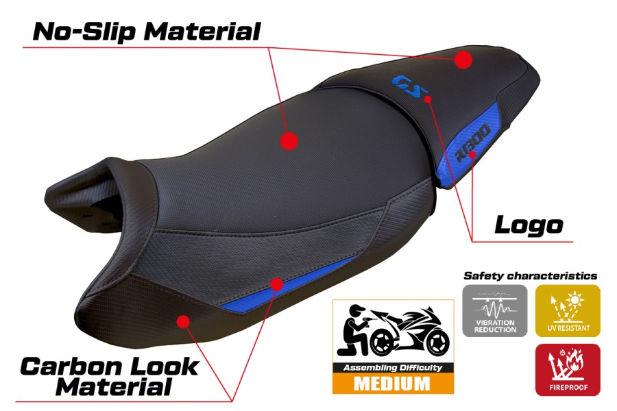 Seat cover compatible - BMW R 1300 GS 2023-2026 - mod Koln Comfort System