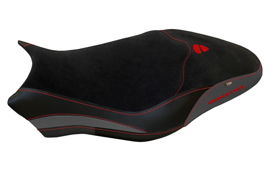 Funda de asiento compatible - Ducati Monster 821/1200 2017 - 2020 - mod Ovada 1 Velvet Comfort System