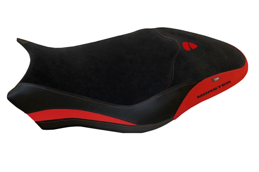 Housse de selle compatible - Ducati Monster 821/1200 2017 - 2020 - mod Ovada 1 Velvet Comfort System