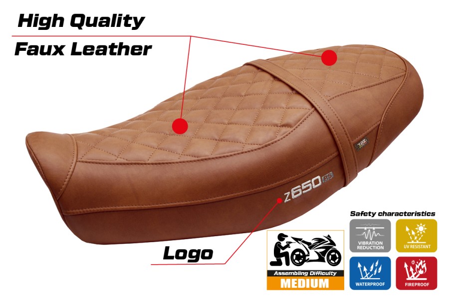 Funda de asiento compatible - Kawasaki Z 650 RS 2022-2026 - mod Unnan