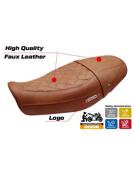 Seat cover compatible - Kawasaki Z 650 RS 2022-2025 - mod Unnan