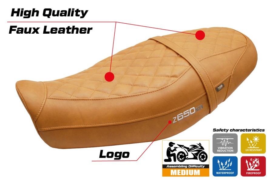 Funda de asiento compatible - Kawasaki Z 650 RS 2022-2026 - mod Unnan