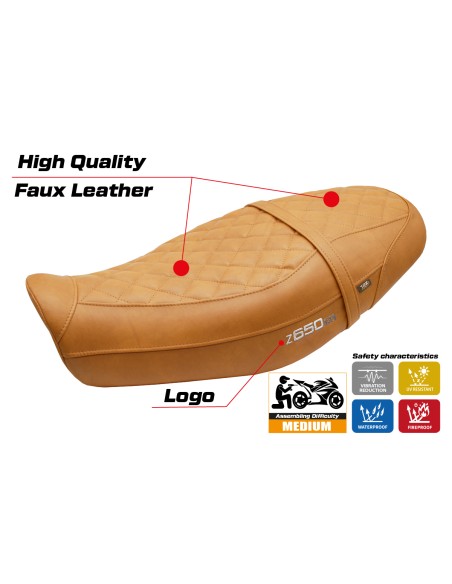 Funda de asiento compatible - Kawasaki Z 650 RS 2022-2025 - mod Unnan