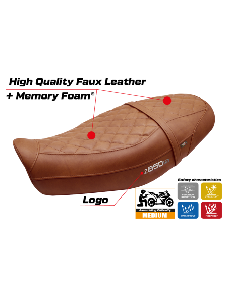 Seat cover compatible - Kawasaki Z 650 RS 2022-2025 - mod Unnan Comfort System