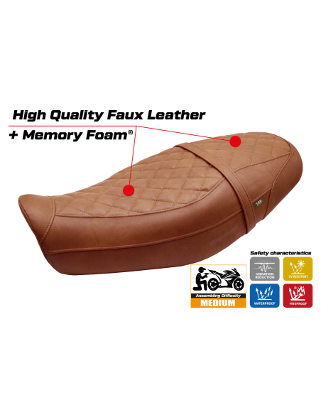 Seat cover compatible - Kawasaki Z 650 RS 2022-2025 - mod Unnan Comfort System