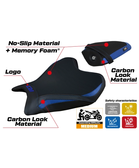Rivestimento sella compatibile Yamaha R7 (21-22) modello Thera comfort system