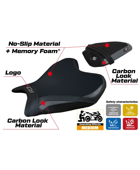 Rivestimento sella compatibile Yamaha R7 (21-22) modello Thera comfort system