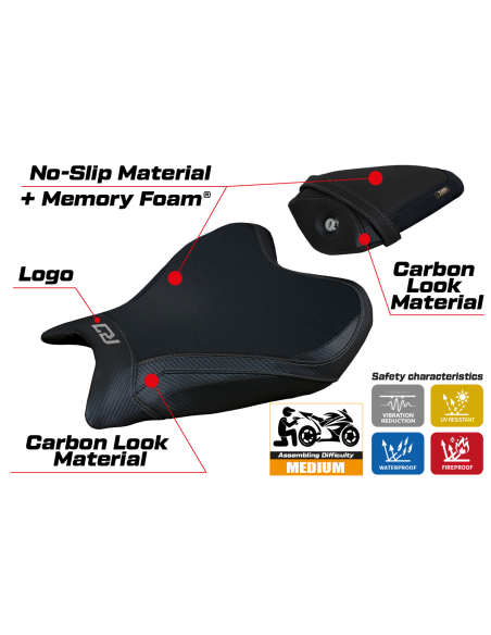 Sitzbezug kompatibel Yamaha R7 (21-22) Modell Thera comfort system