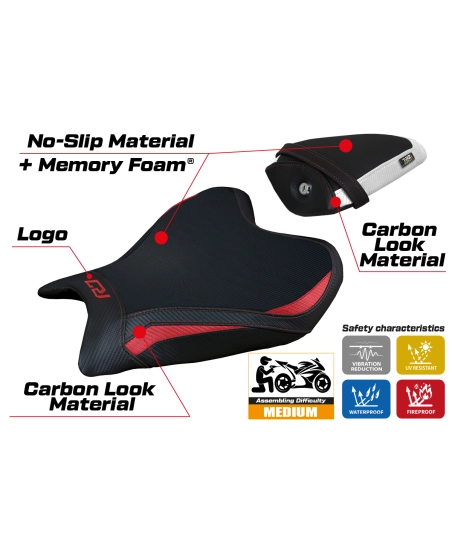 Rivestimento sella compatibile Yamaha R7 (21-22) modello Thera comfort system