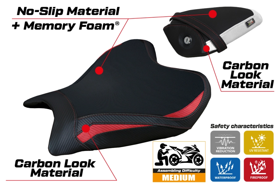 Sitzbezug kompatibel Yamaha R7 (21-22) Modell Thera comfort system