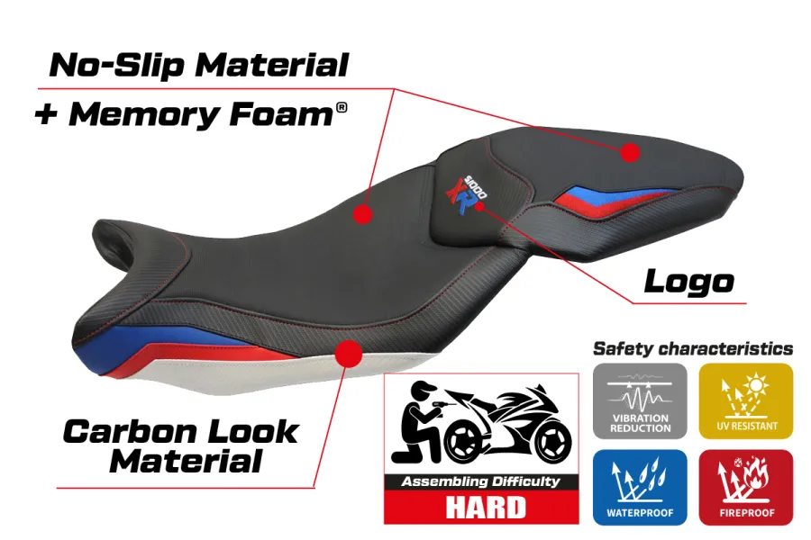 Housse de selle compatible BMW S 1000 XR (15-19) modèle Ardea HP comfort system