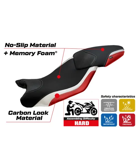 Funda de asiento compatible BMW S 1000 XR (15-19) modelo Ardea special color comfort system