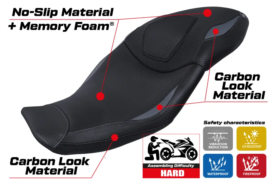 Rivestimento sella compatibile - BMW S 1000 XR 2020 - 2023 - mod Dresden Comfort System