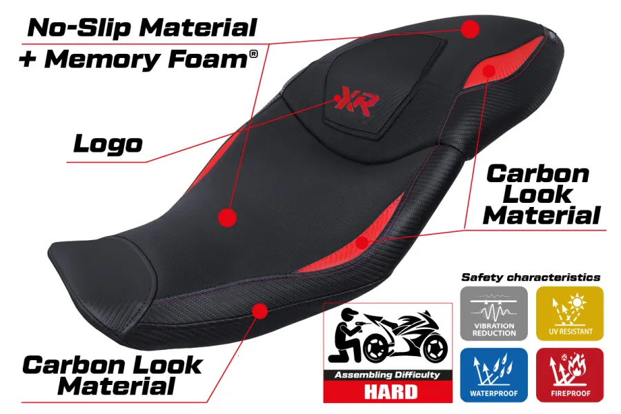 Housse de selle compatible - BMW S 1000 XR 2020 - 2023 - mod Dresden Comfort System