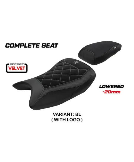 Selle complète compatible - BMW S 1000 R 2021-2025 - mod Bexley Velvet - Abaissée