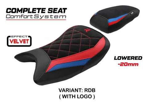 Selle complète compatible - BMW S 1000 R 2021-2025 - mod Bexley Velvet Comfort System - Abaissée 2