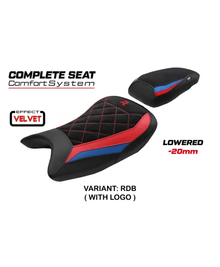 Asiento completo compatible - BMW S 1000 R 2021-2025 - mod Bexley Velvet Comfort System - Rebajado