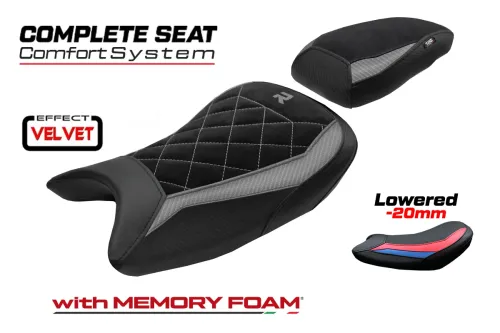 Complete seat compatible - BMW S 1000 R 2021-2025 - mod Bexley Velvet Comfort System - Lowered