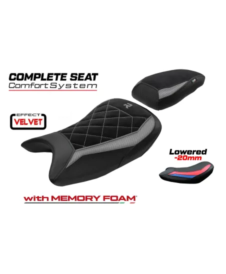 Sella completa compatibile - BMW S 1000 R 2021-2025 - mod Bexley Velvet Comfort System- Ribassata