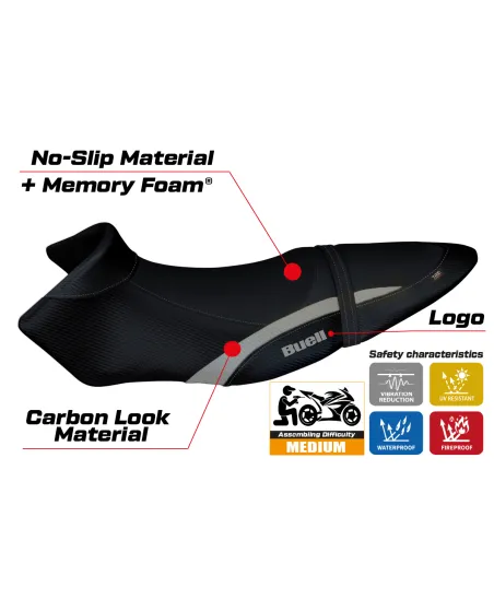 Seat cover compatible BUELL XB 12 S - XB 12 SX (19-21) Avignone Comfort System model